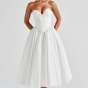 Prim Midi Dress - Ivory